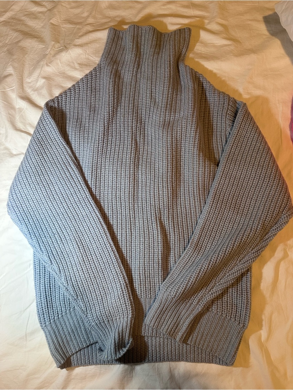 Aritzia Wilfred powder blue Ribbed Turtleneck Sweater